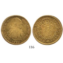 Potosi, Bolivia, bust 4 escudos, Charles IV, 1795PP.