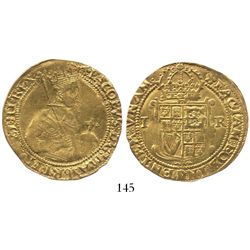 London, England, unite, James I (5th bust), mintmark cinquefoil (1613-15)