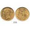 Image 1 : London, England, sovereign, Victoria (young head), 1864, die 26, from the General Abbatucci (1869).