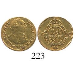 Seville, Spain, bust 1/2 escudo, Charles III, 1788C.