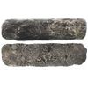 Image 1 : "Tumbaga" silver bar #M-56, 3 lb 8 oz av, marked with fineness IV IIII XX (1420/2400) and tax stamp.