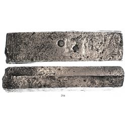 Neatly formed silver ingot, 1957 grams, about 98.5% fine, with stamps of the Zeeland chamber of the