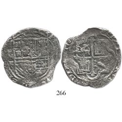 Mexico City, Mexico, cob 8 reales, Philip III, assayer F, mintmark as ooM, quadrants of cross transp