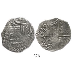 Potosi, Bolivia, cob 4 reales, 16(17)M, Grade 2, with original tag but certificate missing.