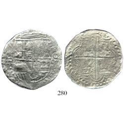 Potosi, Bolivia, cob 8 reales, (1618)PAL, rare.