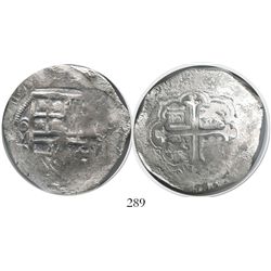 Mexico City, Mexico, cob 8 reales, (1)619/8D, Grade 1.