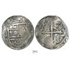Image 1 : Mexico City, Mexico, cob 8 reales, Philip III, assayer D, Grade 1.