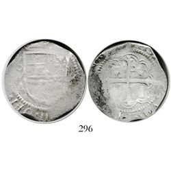 Mexico City, Mexico, cob 4 reales, Philip III, assayer A, Grade 1.