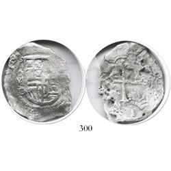 Mexico City, Mexico, cob 4 reales, (16)19/8D/F, Grade 2, very rare.