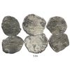 Image 1 : Lot of 3 Potosi, Bolivia, cobs (one 4R and two 2R), Philip IV, assayer TR where visible.