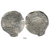 Image 1 : Potosi, Bolivia, cob 8 reales, 1651E, crowned-.F. countermark on shield.