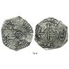 Image 1 : Potosi, Bolivia, cob 8 reales, 16(51)E, crowned-S countermark on shield (scarce).