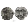 Image 1 : Potosi, Bolivia, cob 8 reales, 1653E, .PH. at top, 4-digit date below cross.