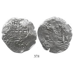 Potosi, Bolivia, cob 8 reales, 1654E.