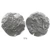 Image 1 : Potosi, Bolivia, cob 8 reales, 1654E.