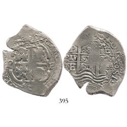 Potosi, Bolivia, cob 8 reales, 1668E.