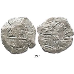 Potosi, Bolivia, cob 8 reales, 1658E.
