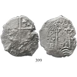 Potosi, Bolivia, cob 8 reales, 1671E.