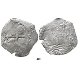 Potosi, Bolivia, cob 8 reales, 1677E.