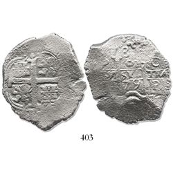 Potosi, Bolivia, cob 8 reales, 1679C.