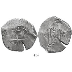 Potosi, Bolivia, cob 8 reales, 1679C.