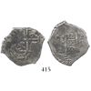 Image 1 : Potosi, Bolivia, cob 2 reales, 1672E.