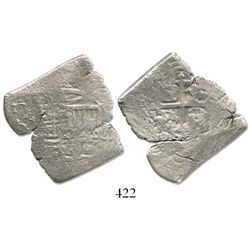Mexico City, Mexico, cob 4 reales, (16)80(L), rare.
