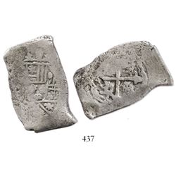 Mexico City, Mexico, cob 8 reales, Philip V, assayer not visible, with original Real Eight Co./Mel F