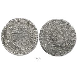 Mexico City, Mexico, pillar 8 reales, Philip V, 1732F, very rare first date of issue.