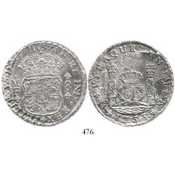 Mexico City, Mexico, pillar 8 reales, Philip V, 1733MF.