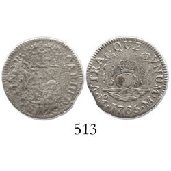 Mexico City, Mexico, pillar 1 real, Charles III, 1765M.