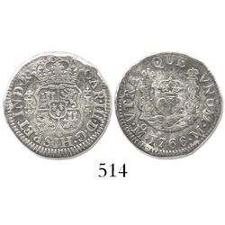 Mexico City, Mexico, pillar 1 real, Charles III, 1766M.