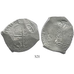 Potosi, Bolivia, cob 8 reales, 1669E.