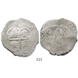 Potosi, Bolivia, cob 8 reales, 1681V.