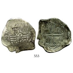 Mexico City, Mexico, cob 8 reales, Philip IV, assayer P.