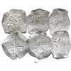 Image 1 : Lot of 3 Mexico City, Mexico, cob 8 reales, Philip IV, assayer P, all with chopmarks and/or test-cut
