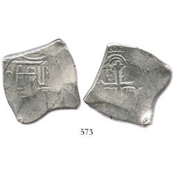 Mexico City, Mexico, cob 8 reales, (169)1(L), rare.
