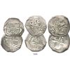 Image 1 : Lot of 3 Mexico City, Mexico, cob 4 reales, Philip IV, assayer P (where visible), nice round specime
