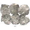 Image 1 : Lot of 3 Mexico City, Mexico, cob 4 reales, Philip IV, assayer P (where visible), interesting shapes