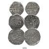 Image 1 : Lot of 3 Mexico City, Mexico, small cobs (one 2R and two 1R), Philip II to IV, various assayers (whe