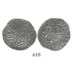 Mexico City, Mexico, cob 1 real, Philip II, oM to left, F to right.