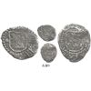 Image 1 : Lima, Peru, cob 1/4 real, Philip II, assayer Diego de la Torre, * to left, P to right of castle.