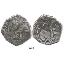 Lima, Peru, cob 8 reales, 1684V.