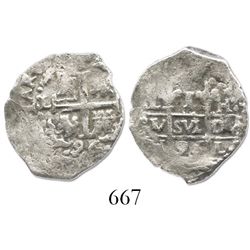 Lima, Peru, cob 1 real, 1696H.