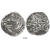 Image 1 : Potosi, Bolivia, cob 8 reales, Philip IV, assayer .P (1620s), quadrants of cross transposed and lion