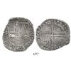 Image 1 : Potosi, Bolivia, cob 8 reales, 1629P, early type with large dots, very rare assayer for date.