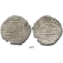Potosi, Bolivia, cob 8 reales, (1)629T, from the ca.-1629 "Panama hoard."