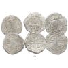 Image 1 : Lot of 3 Potosi, Bolivia, cob 8 reales, 1629T, all late type with fine dots, from the ca.-1629 "Pana