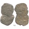 Image 1 : Lot of 2 Potosi, Bolivia, cob 8 reales, Philip IV, assayers not visible (P or T, mid- to late 1620s)