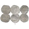 Image 1 : Lot of 3 Potosi, Bolivia, cob 8 reales, assayer P (mid- to late 1620s), some with lions-castles tran